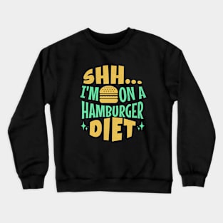 Funny Hamburger Crewneck Sweatshirt